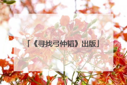 《寻找弓仲韬》出版