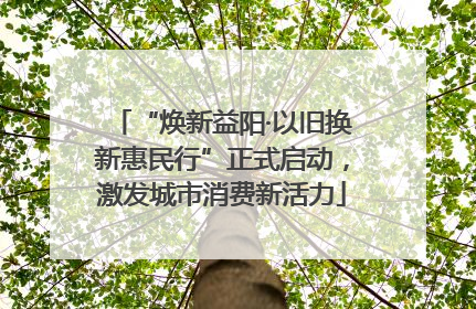 “焕新益阳·以旧换新惠民行”正式启动，激发城市消费新活力