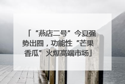 “燕店二号”今夏强势出圈，功能性“芒果香瓜”火爆高端市场