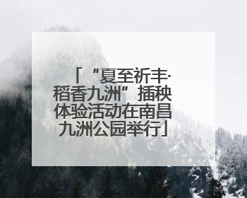 “夏至祈丰·稻香九洲”插秧体验活动在南昌九洲公园举行