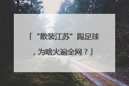 “散装江苏”踢足球，为啥火遍全网？