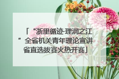 “浙里循迹·理润之江”全省机关青年理论宣讲省直选拔赛火热开赛