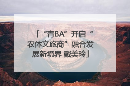 “青BA”开启“农体文旅商”融合发展新境界 戴美玲