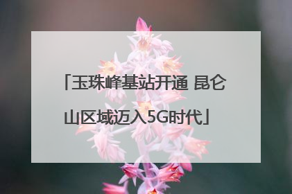玉珠峰基站开通 昆仑山区域迈入5G时代
