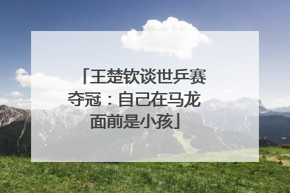 王楚钦谈世乒赛夺冠：自己在马龙面前是小孩
