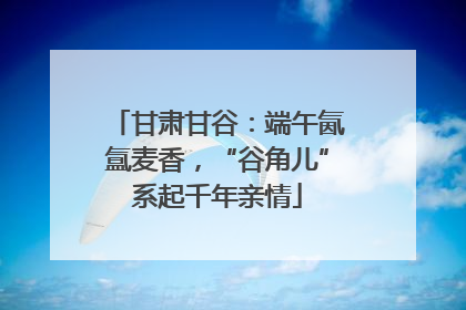 甘肃甘谷：端午氤氲麦香，“谷角儿”系起千年亲情