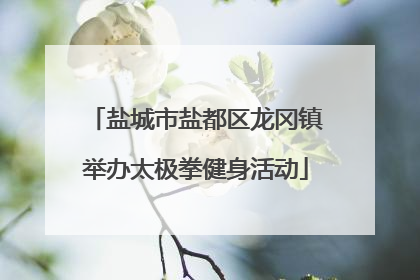 盐城市盐都区龙冈镇举办太极拳健身活动