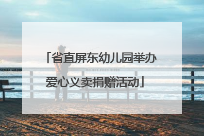 省直屏东幼儿园举办爱心义卖捐赠活动