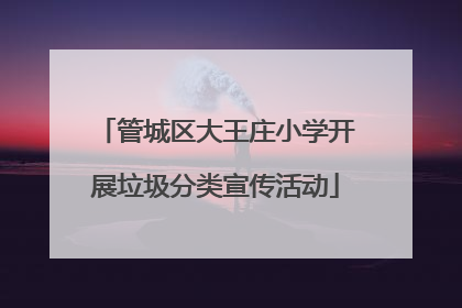 管城区大王庄小学开展垃圾分类宣传活动