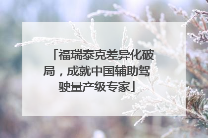 福瑞泰克差异化破局，成就中国辅助驾驶量产级专家