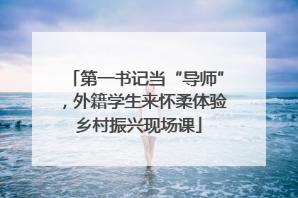 第一书记当“导师”，外籍学生来怀柔体验乡村振兴现场课