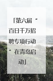 第六届“百日千万招聘专项行动”在青岛启动