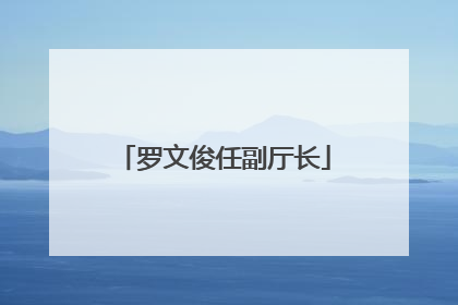 罗文俊任副厅长