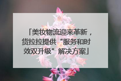 美妆物流迎来革新，货拉拉提供“服务和时效双升级”解决方案