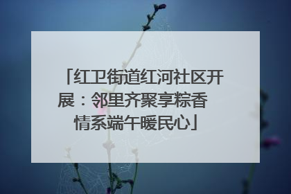 红卫街道红河社区开展：邻里齐聚享粽香 情系端午暖民心