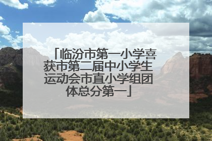 临汾市第一小学喜获市第二届中小学生运动会市直小学组团体总分第一