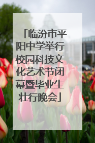 临汾市平阳中学举行校园科技文化艺术节闭幕暨毕业生壮行晚会