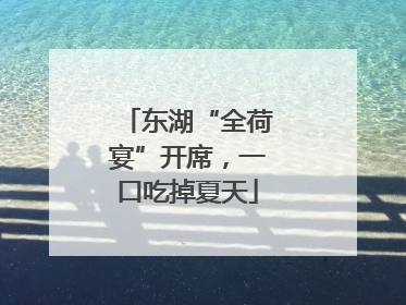 东湖“全荷宴”开席，一口吃掉夏天