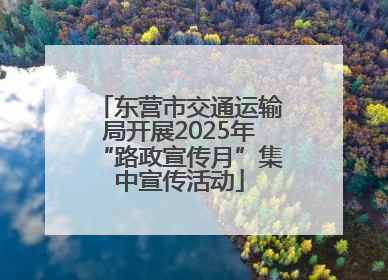 东营市交通运输局开展2025年“路政宣传月”集中宣传活动