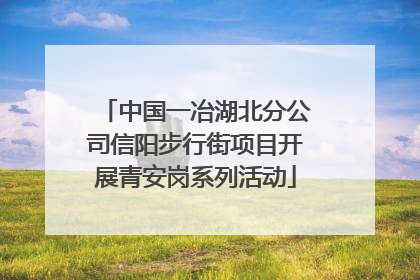 中国一冶湖北分公司信阳步行街项目开展青安岗系列活动