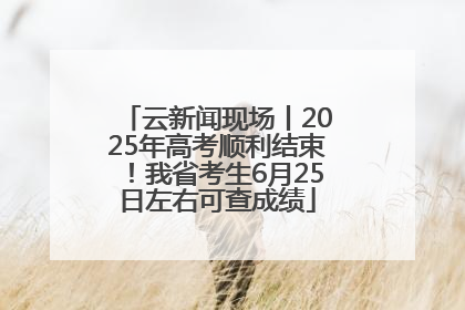 云新闻现场丨2025年高考顺利结束！我省考生6月25日左右可查成绩