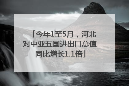 今年1至5月，河北对中亚五国进出口总值同比增长1.1倍