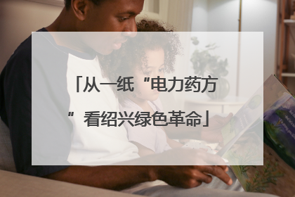 从一纸“电力药方”看绍兴绿色革命
