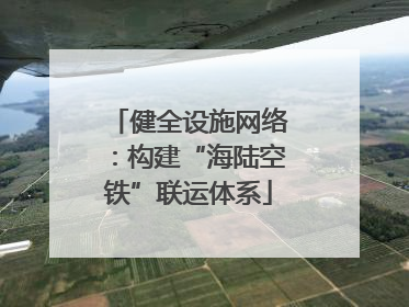 健全设施网络：构建“海陆空铁”联运体系
