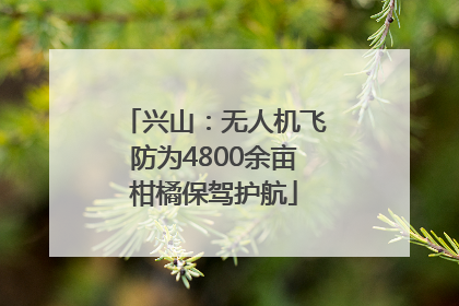 兴山：无人机飞防为4800余亩柑橘保驾护航