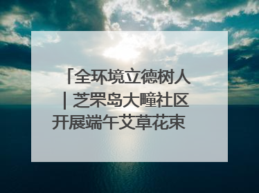 全环境立德树人｜芝罘岛大疃社区开展端午艾草花束DIY活动