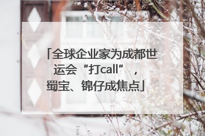 全球企业家为成都世运会“打call”，蜀宝、锦仔成焦点