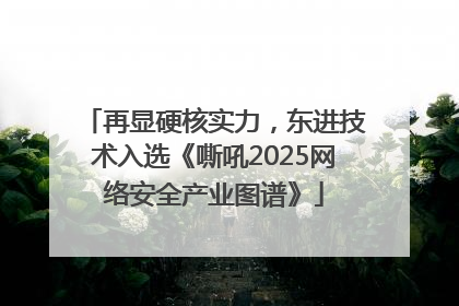 再显硬核实力，东进技术入选《嘶吼2025网络安全产业图谱》