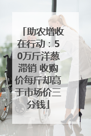 助农增收在行动：50万斤洋葱滞销 收购价每斤却高于市场价三分钱