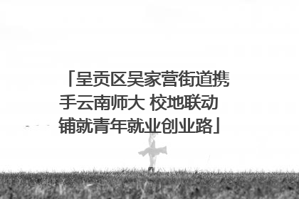 呈贡区吴家营街道携手云南师大 校地联动铺就青年就业创业路