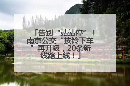 告别“站站停”！南京公交“按铃下车”再升级，20条新线路上线！