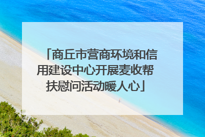 商丘市营商环境和信用建设中心开展麦收帮扶慰问活动暖人心