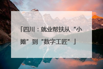 四川：就业帮扶从“小摊”到“数字工匠”