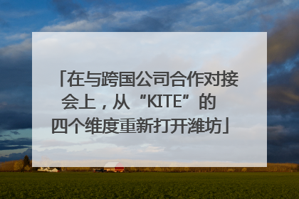 在与跨国公司合作对接会上，从“KITE”的四个维度重新打开潍坊