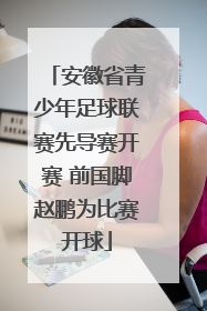 安徽省青少年足球联赛先导赛开赛 前国脚赵鹏为比赛开球