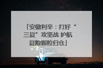 安徽利辛：打好“三夏”攻坚战 护航夏粮颗粒归仓