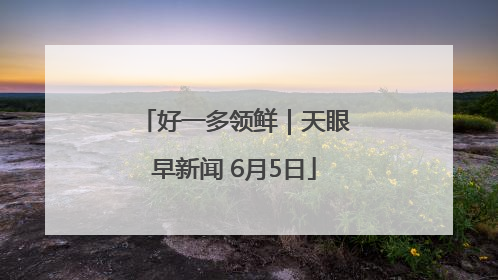 好一多领鲜｜天眼早新闻 6月5日