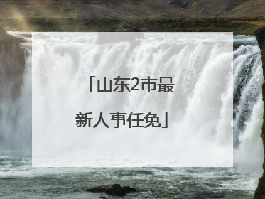山东2市最新人事任免
