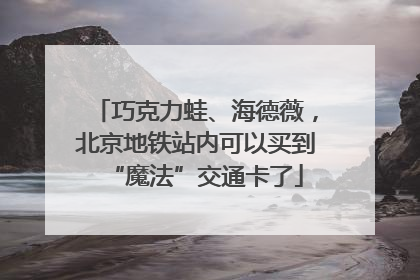 巧克力蛙、海德薇，北京地铁站内可以买到“魔法”交通卡了