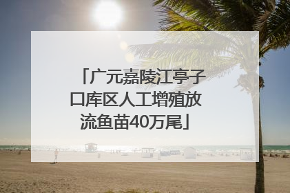 广元嘉陵江亭子口库区人工增殖放流鱼苗40万尾
