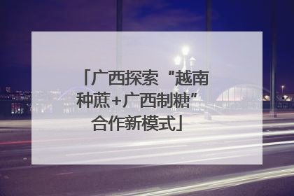 广西探索“越南种蔗+广西制糖”合作新模式