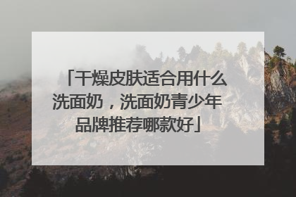 干燥皮肤适合用什么洗面奶，洗面奶青少年品牌推荐哪款好