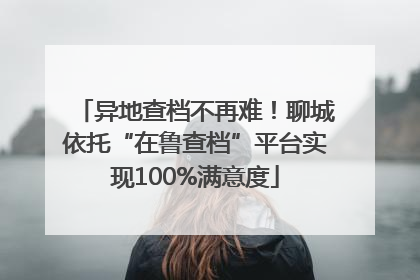 异地查档不再难！聊城依托“在鲁查档”平台实现100%满意度