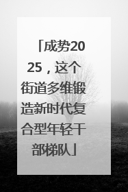 成势2025，这个街道多维锻造新时代复合型年轻干部梯队