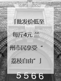 批发价低至每斤4元 兰州市民享受“荔枝自由”