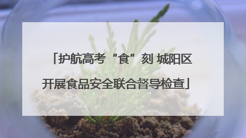 护航高考“食”刻 城阳区开展食品安全联合督导检查